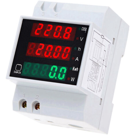 Contatore Energia Elettrica Monofase - Misuratore Digitale 100A DIN, Voltmetro Amperometro Con CT - Foto 7