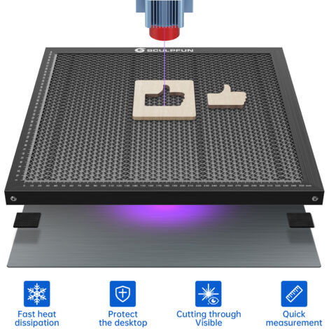 Tavolo A Nido D'Ape Per Incisore 400x400 Mm – Piano In Alluminio Per Laser CNC, Anti-incendio, Dissipante E Antirugine