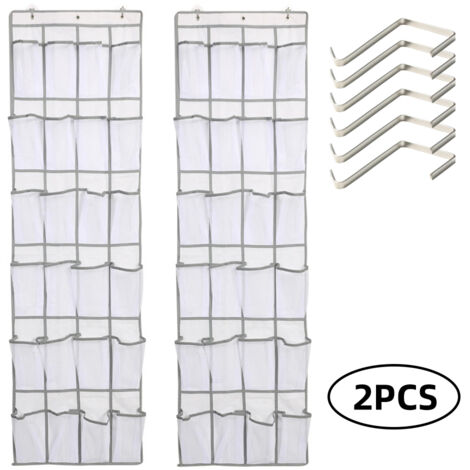 GOMAJI 2PK 12 grandi tasche sopra la porta Hanging Shoe Organizer
