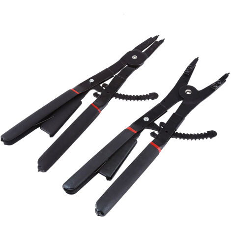 Kit Pinze Intercambiabili Pinza Per Anelli Elastici 4 In 1 - Set Con Teste Intercambiabili Per Anelli Interni/esterni Pinze Seeger