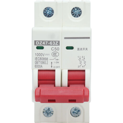 Heschen Interruttore in miniatura CC HSB6C-DC, 2 poli, DC500 V 32 A