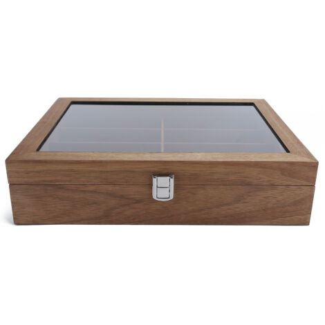 Jortmrd Custodia Occhiali 5 Scomparti Organizer per Occhiali da Vista e da Sole con Coperchio Scatola per Gioielli e Comò, Armadio, Viaggio