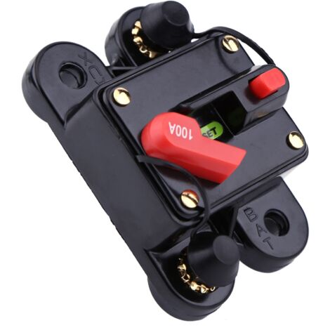 Fusibile dell'interruttore automatico dell'auto, interruttore automatico 12V - 24V DC protezione dell'auto, interruttore di ripristino manuale, fusibile audio dell'auto, blocco fusibili in linea (80A) | IT