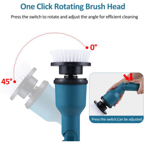 Spazzola Elettrica Rotante 9 In 1 - Per Pulizia Casa, Bagno, Cucina E Auto Senza Fili - Foto 5