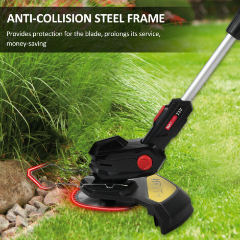 Decespugliatore A Batteria 21V 3-in-1 - Con 2 Batterie 2Ah, Lama Metallo E Asta Telescopica, Verde - Foto 4