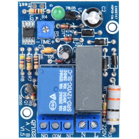 Module Relais Temporisé DC 12V - Délai Réglable De 1 à 10 Secondes - Pour Automatisation Et électronique