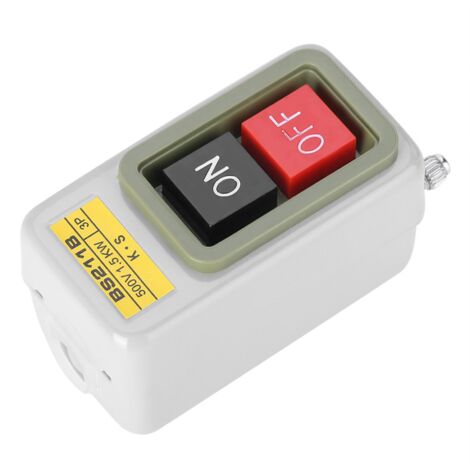 Interrupteur Marche-arrêt Triphasé Autobloquant BS230B - 380V 10A 3.7kW - Bouton-poussoir Pour Moteurs