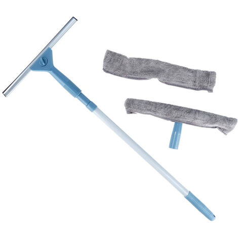Kit de nettoyage de fenêtres avec poignée télescopique, max. 95 cm