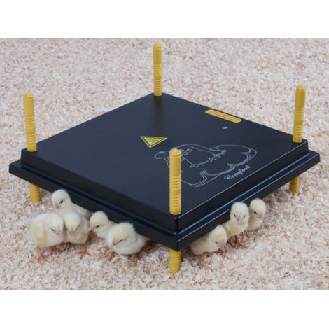 Chemin Des Poulaillers – Panneau chauffant poussin 42 W – Isolation en polyuréthane – Réglage de hauteur – Basse consommation électrique – Pour 30 à 35 poussins