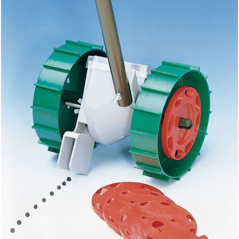 Semoir manuel graines Super Seeder 6 disques avec manche (1/4)
