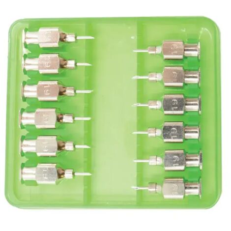 Aiguilles réutilisables acier inoxydable triple biseau Volailles - Ovins - Bovins par lot de 12 (1/5)