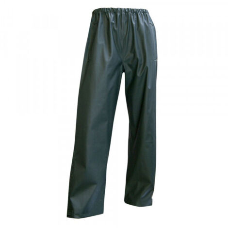 Pantalon de pluie Tonerre imperméable polyuréthane pvc kaki foncé (1/2)