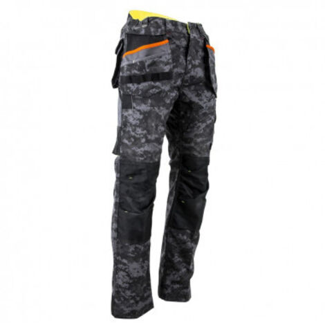 LMA – Pantalon de travail Donjon 40-54 – Tissu déperlant 65% polyester 35% coton – Genouillères double position – Ceinture élastiquée (1/3)