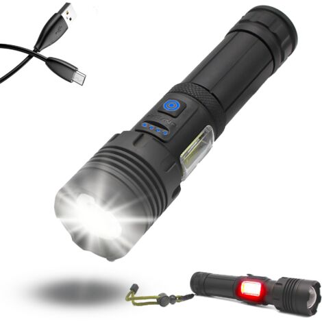 Torche Bright 2000 lumens 3 niveaux d'intensité, en alliage d'alu (1/5)