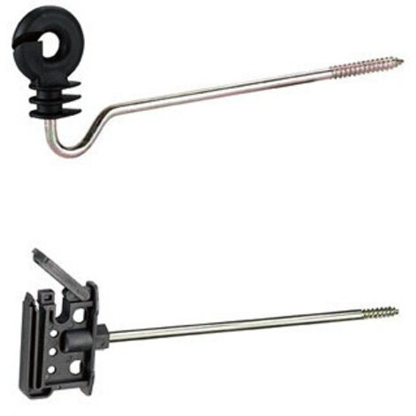 Isolateur écarteur pour ruban jusqu'à 40mm – Lot de 10 – Tige de 20 cm – Pour clôtures électriques et sécurisation – Ako Agrartechnik (1/5)