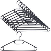 Dix cintres rotatifs en plastique noir - solution pratique
