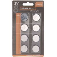 Lot de 8 piles bouton CR2025 – Lithium 3V longue durée