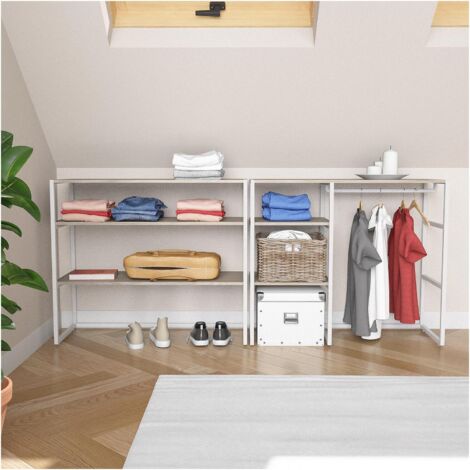 Conjunto de 2 percheros modulares para buhardilla 200x85cm KADRA