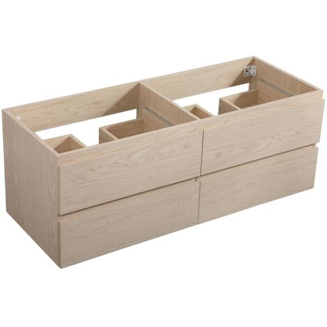 Mueble de lavabo suspendido SORRENTO de 4 cajones, 120 cm