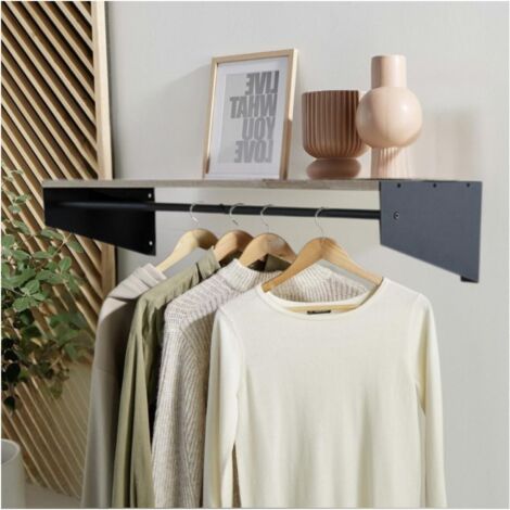 Armadio Industriale In Metallo Nero E Legno, 76x80x40 Cm, Ripiani Regolabili, Per Casa, Cucina O Giardino - 8