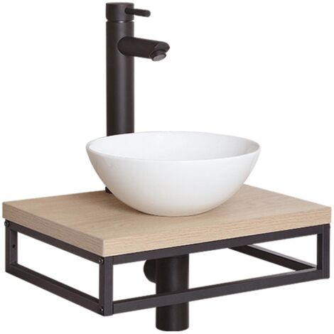 Lavabo rettangolare da appoggio in travertino "Wave" - Pietre di Rapolano