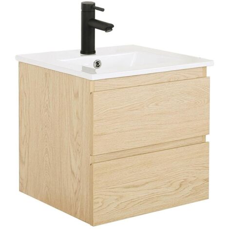 Mobile lavabo sospeso 45cm con piano ceramica SORRENTO