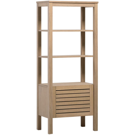 Colonna da bagno L.60 x H.145 x P.35 cm impiallacciato rovere AZZURA (1/4)