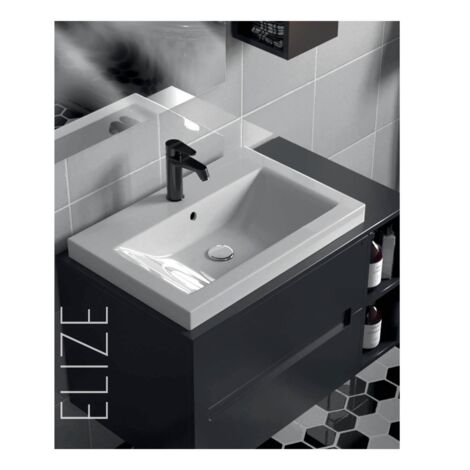 Lavabo céramique PALM blanc rectangulaire 65x45 cm