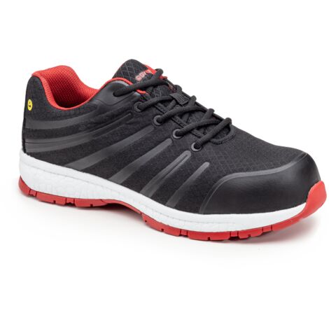 Chaussures de sécurité Basses S1P - Noir/Rouge - COVERGUARD - GALAXITE (tailles au choix) Taille 43 (1/2)