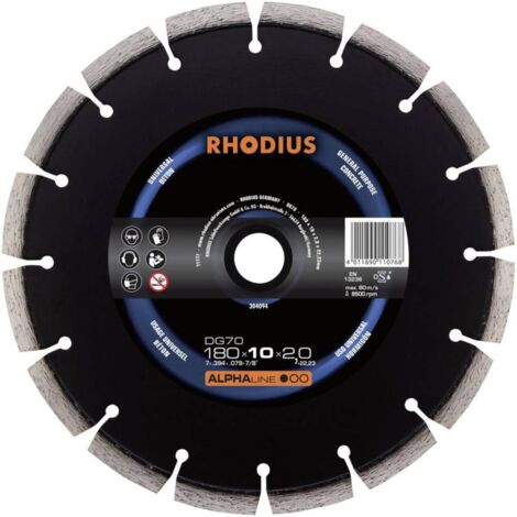 Disque diamant DG70 230 mm - RHODIUS