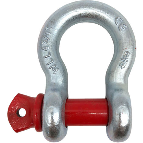 Manille Haute Résistance - Capacité De Charge 8,5 Tonnes - Droite - Galvanisée à Chaud - Pour Levage Et Amarrage