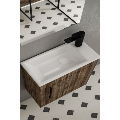 Lavabo à Poser Carré ELISE 65cm – Céramique Blanc LPP (neuf Sous Emballage)