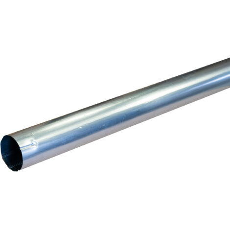 Tuyau de descente en acier galvanisé 100 mm – Longueur 2 m – Système emboîtant mâle/femelle – Pour évacuation eau pluviale