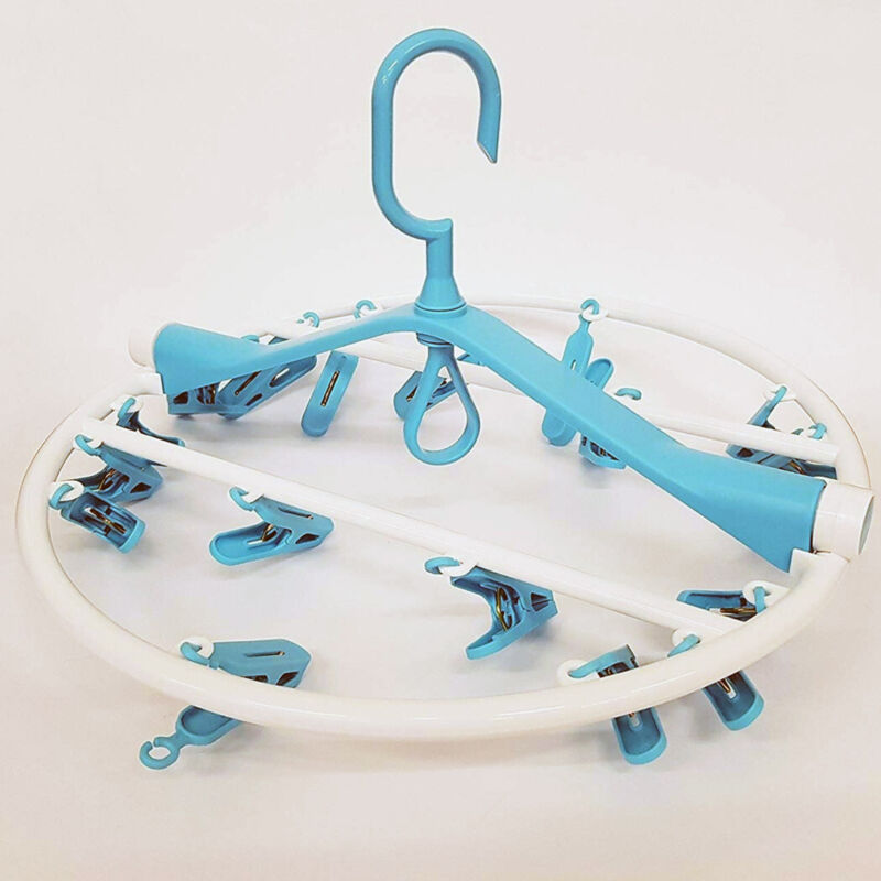 Confezione da 2) Stendibiancheria in acciaio inox con gancio antivento, gruccia per bucato, attaccapanni con 8 clip per asciugare calzini, asciugaman | Leroy Merlin