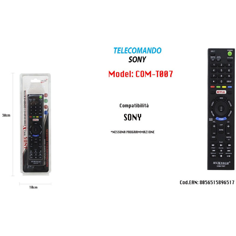 SimplyAll Telecomando compatibile con la Sony RM940