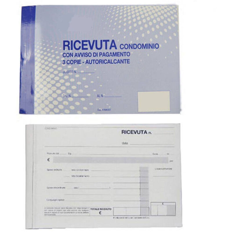 BLOCCO RICEVUTE SANITARIE A5 RICALCANTE 50 MODULI DUPLICE COPIA ADS