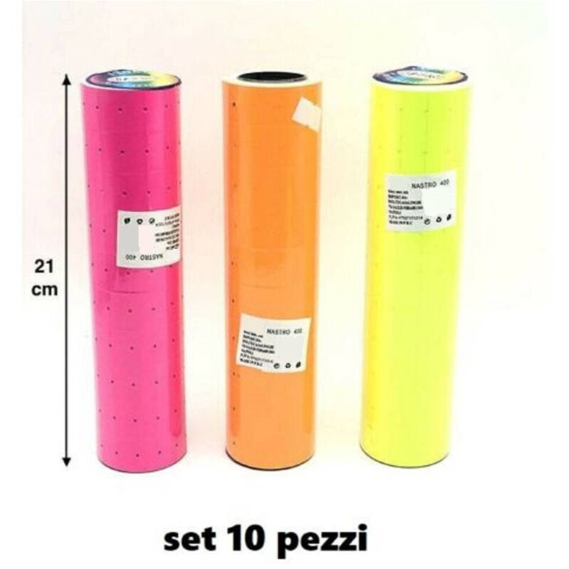 24 Rotoli Etichette Prezzo Gialle Per Monarch 1131 | 60.000 Etichette 19x19mm Con 2 Rotoli Inchiostro In Omaggio | Perco Label - 3