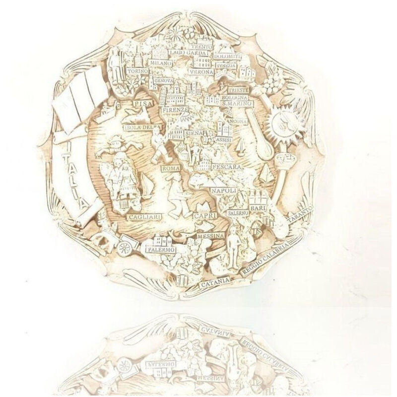 magnete mattonella scritta Napoli stile Britto da frigo con napoli e
