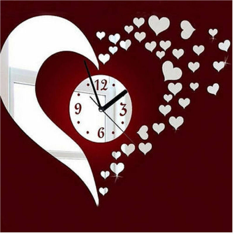 D-013 Orologio Da Parete Di Grandi Dimensioni Creativo 80 - 130 Cm DIY 3d Adhesive Acrylic Mirror Surface Silent Clock Black Sku6409000817a