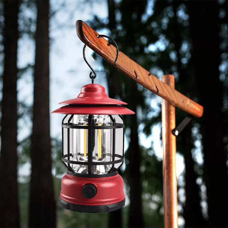 Lampada Solare LED 60W Da Campeggio Con Batteria Ricaricabile USB, Lanterna UFO IP65