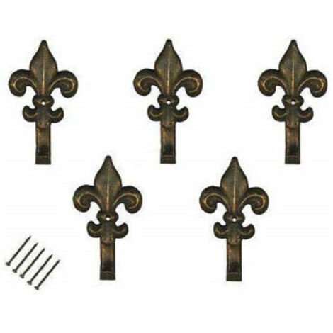 Set 15 Ganci Appendiquadri A Giglio Fiorentino - Oro 44 Mm Con Chiodi - Foto 10