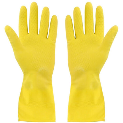 Guanti In Lattice Giallo Ansell Calendula W62Y Per Pulizie Domestiche E Industriali - Confezione Da 12 Paia