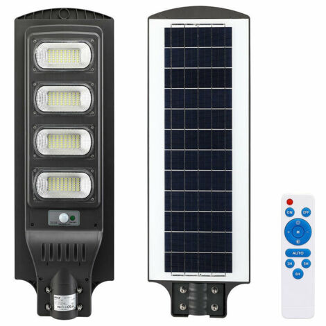 TRADE SHOP - Lampione Stradale Faro Led 120w Solare Esterno Sensore Movimento Telecomando -