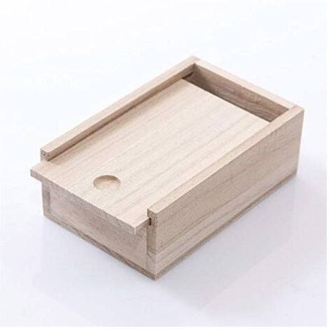 TRADE SHOP - Set 2pz Scatole Baule Legno Portagioie Rettangolare 17x7.5x5cm Cofanetto Minuterie -