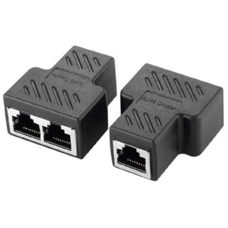 TRADE SHOP - Adattatore Rj45 Splitter Convertitore Lan Da 1 A 2 Porte Doppio Maxtech Sp-l02 - (1/3)