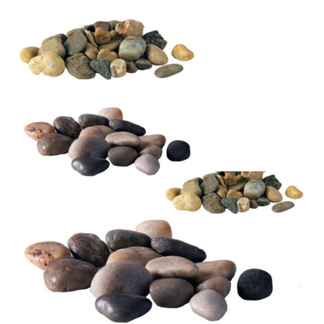 TRADE SHOP - Pietre Ciottoli Sassi Naturale Marrone 800gr Decorazione Acquario Laghetto Giardino -