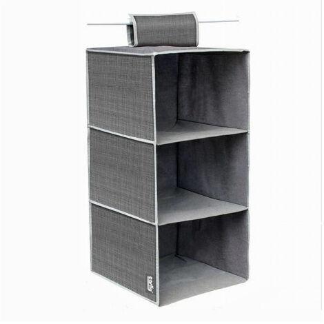 TRADE SHOP - Organizer Per Armadio In Tessuto Con 3 Ripiani Scomparti Salvaspazio 69701 -