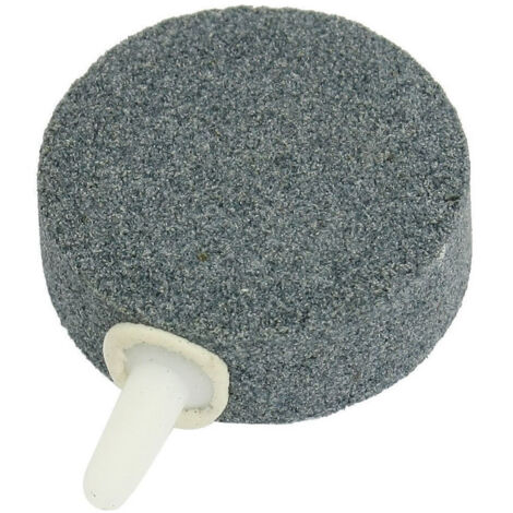 TRADE SHOP - Set 2 Pietra Pietre Porosa Tonda 40x17mm Ugello Aereatore Ossigenazione Acquario -