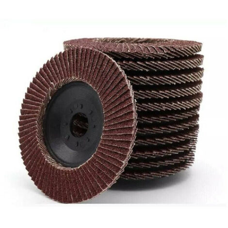 TRADE SHOP - Kit 10 Pz Disco Abrasivo Lamellare Per Smerigliatrice 115mm Grana 80 Art.02037 - (1/2)