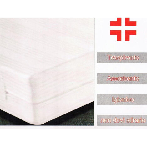TRADE SHOP - Coprimaterasso Fodera Materasso Sanitario Matrimoniale 2 Piazze Con Cerniera Zip -